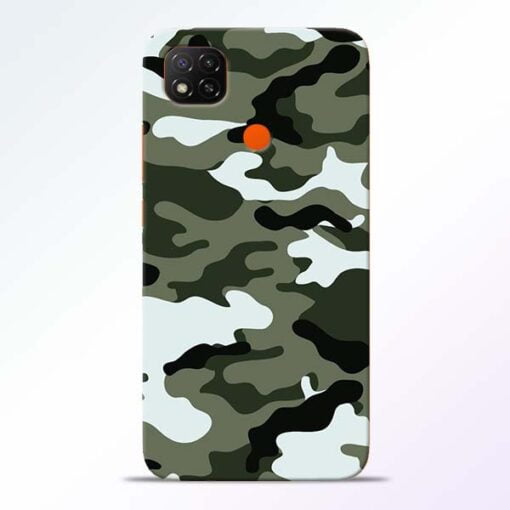 Army Camo Redmi 9 Back Cover - CoversGap