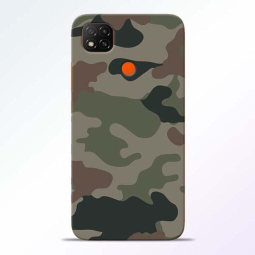 Army Camouflage Redmi 9 Back Cover - CoversGap