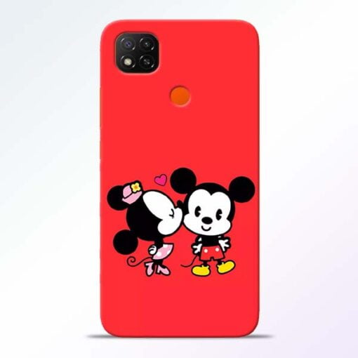 Red Cute Mouse Redmi 9 Back Cover - CoversGap