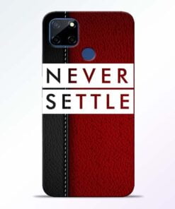Red Never Settle Realme C12 Back Cover - CoversGap