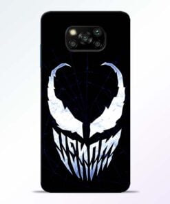 Venom Face Poco X3 Back Cover - CoversGap
