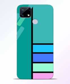 Blue Strips Realme Narzo 20 Back Cover