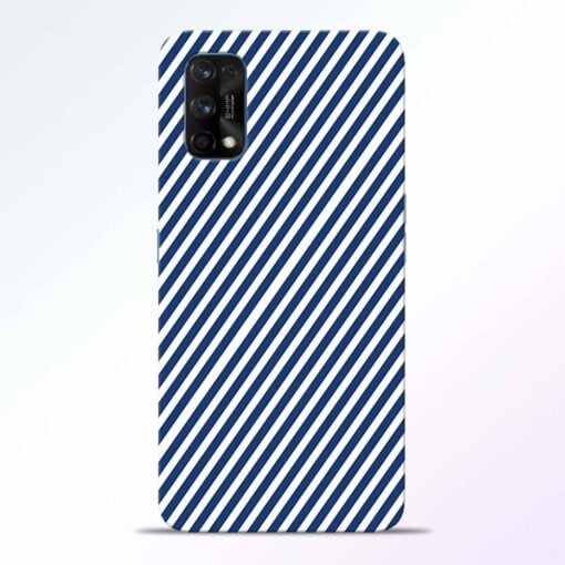 Blue White Stripes Realme 7 Pro Back Cover