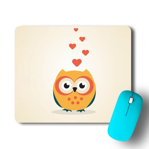 Owl Heart Mouse Pad - CoversGap