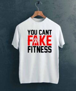 Fake Fitness Gym T shirt on Hanger