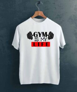 Gym Is Life Gym T shirt on Hanger
