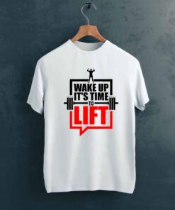 Wake Up Gym T shirt on Hanger