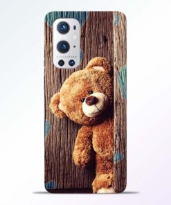 Blue Heart Teddy Oneplus 9 Pro Back Cover