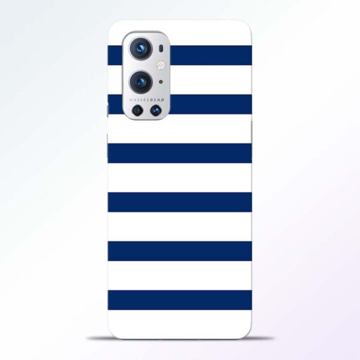 Blue Stripe Art Oneplus 9 Pro Back Cover