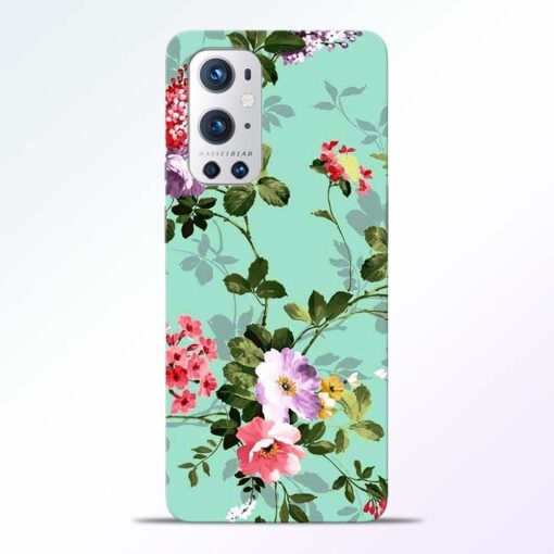Cute Green Flower Oneplus 9 Pro Back Cover