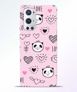 Panda Love Print Oneplus 9 Pro Back Cover