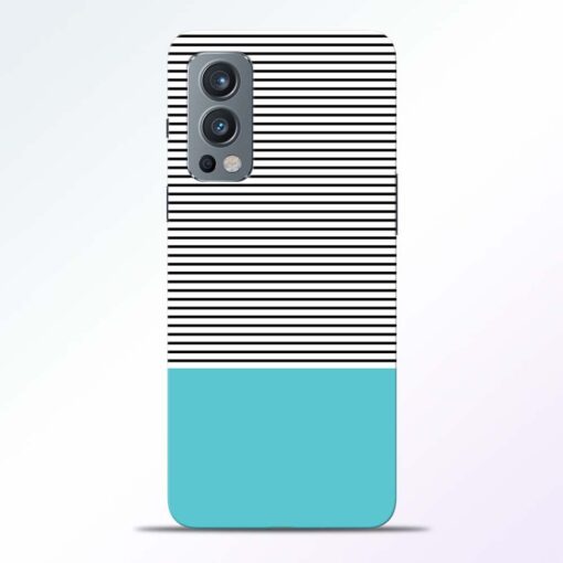 Black Blue Stripes Oneplus Nord 2 Back Cover