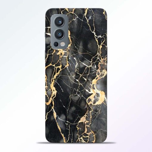 Black Gold Marble Oneplus Nord 2 Back Cover