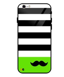 Black Mustache iPhone 6 Glass Case