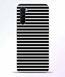 Black Stripe Art Oneplus Nord Back Cover