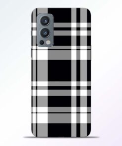Black White Check Oneplus Nord 2 Back Cover