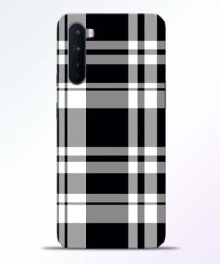 Black White Check Oneplus Nord Back Cover