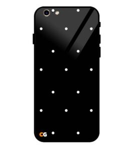 Black White Dots iPhone 6s Glass Case