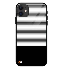 Black White Stripes iPhone 11 Glass Case