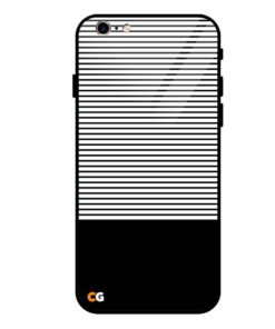 Black White Stripes iPhone 6 Glass Case