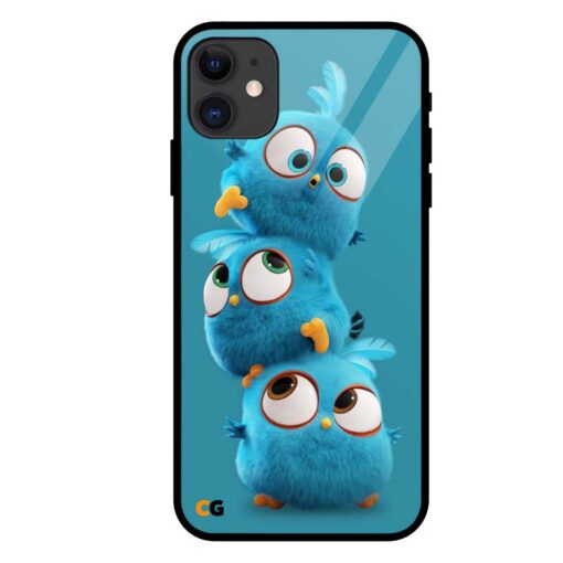 Blue Angry Bird iPhone 11 Glass Back Cover