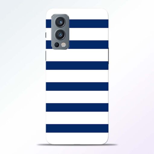 Blue Stripe Art Oneplus Nord 2 Back Cover