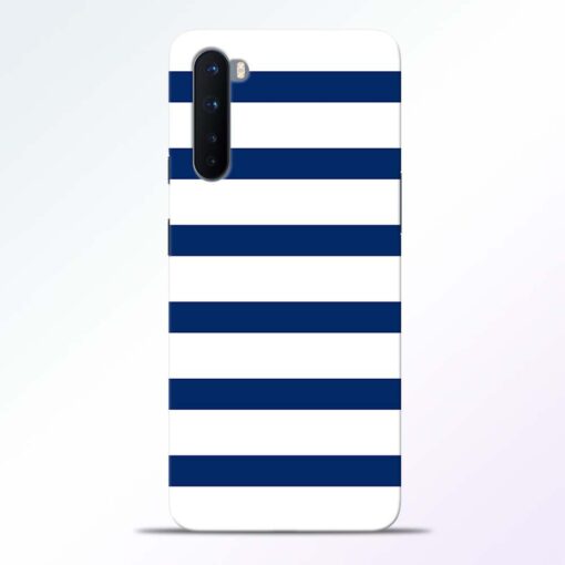 Blue Stripe Art Oneplus Nord Back Cover