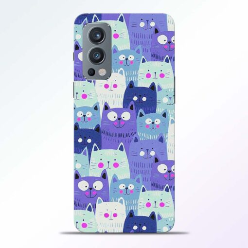 Cute Cat Print Oneplus Nord 2 Back Cover