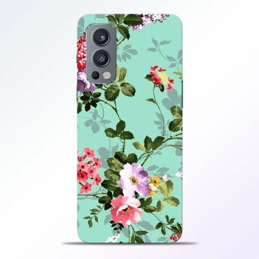 Cute Green Flower Oneplus Nord 2 Back Cover