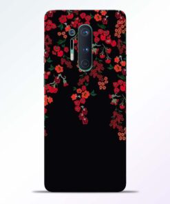 Cute Red Flower Oneplus 8 Pro Back Cover