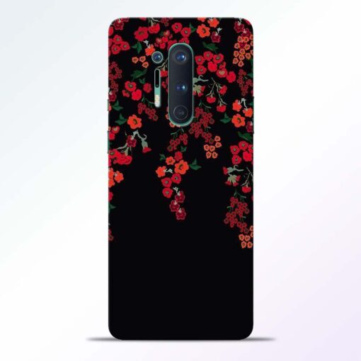 Cute Red Flower Oneplus 8 Pro Back Cover