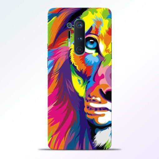 Half Lion Multicolor Oneplus 8 Pro Back Cover