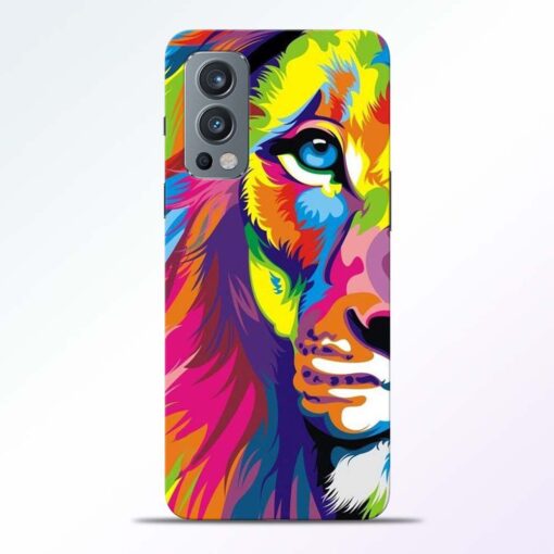 Half Lion Multicolor Oneplus Nord 2 Back Cover