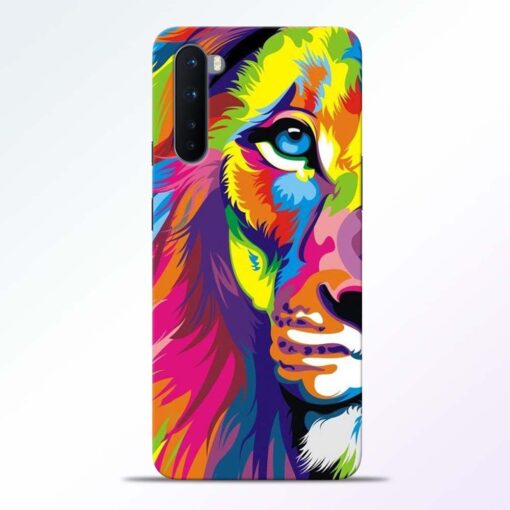 Half Lion Multicolor Oneplus Nord Back Cover