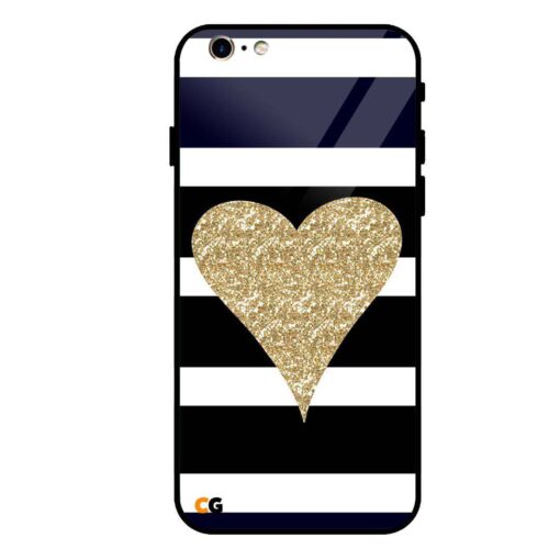 Heart With Blue iPhone 6 Glass Case
