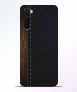 Leather Grey Pattern Oneplus Nord Back Cover