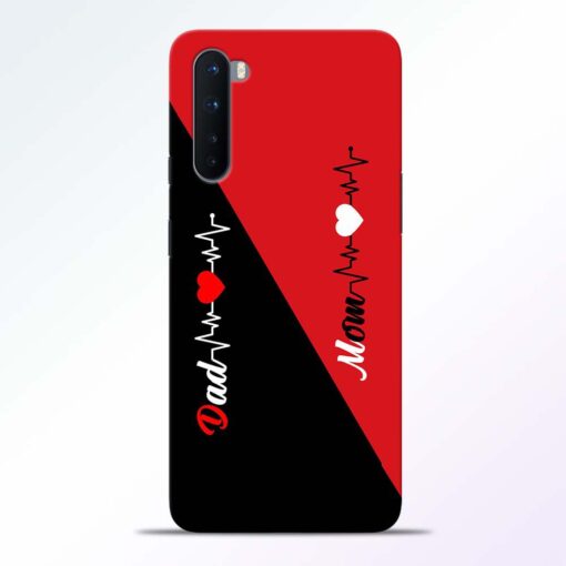 Mom Dad Black Red Oneplus Nord Back Cover