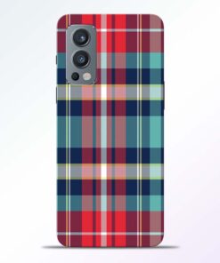 Multicolor Check Oneplus Nord 2 Back Cover