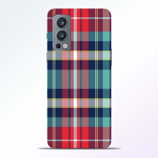 Multicolor Check Oneplus Nord 2 Back Cover