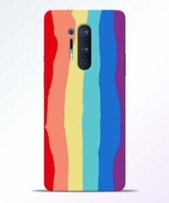 Multicolor Rainbow Oneplus 8 Pro Back Cover