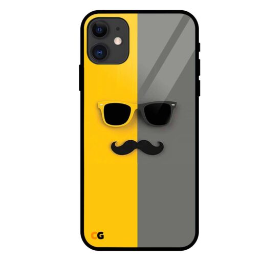 Mustache iPhone 11 Glass Back Cover