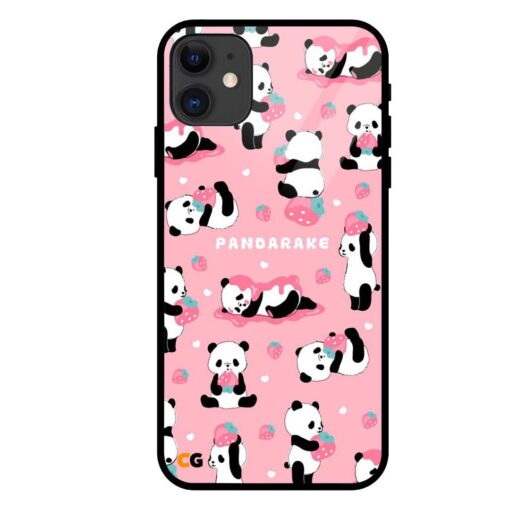Pink Panda iPhone 11 Glass Case