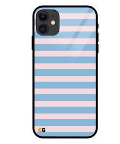 Sky Blue Lining iPhone 11 Glass Case