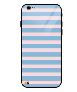 Sky Blue Lining iPhone 6 Glass Case