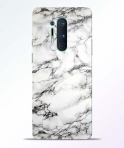 White Marble Oneplus 8 Pro Back Cover