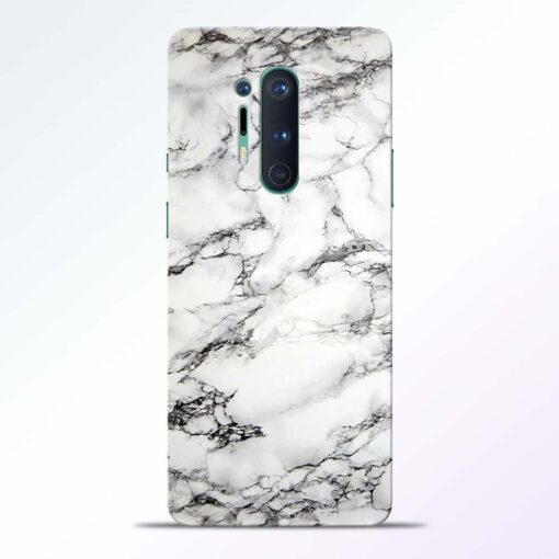 White Marble Oneplus 8 Pro Back Cover