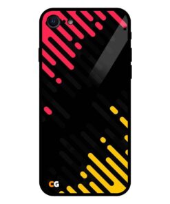 Black Abstract iPhone 7 Glass Back Cover
