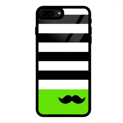 Black Mustache iPhone 7 Plus Glass Case