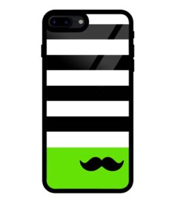 Black Mustache iPhone 8 Plus Glass Case
