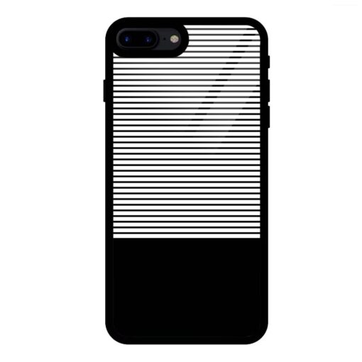 Black White Stripes iPhone 8 Plus Glass Case